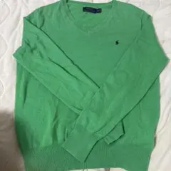 Polo Ralph Lauren グリーン Vネックセーター L