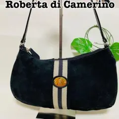 Roberta di Camerino ショルダーバッグ 黒 スエード