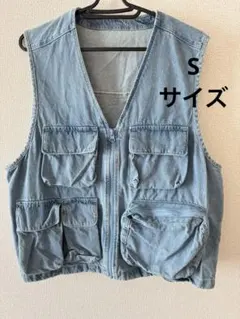 【美品】GU デニムベスト　アウトドア　Sサイズ