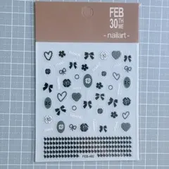 白黒　モノクロ　FEB 30TH ME ネイルシール FEB-482