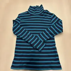 2/4最終H&M ネイビー/ターコイズ ストライプ タートル122/128