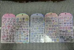 【正規品】サンリオ　コットンパフィーシール　キティ　シナモロール等　5枚セット