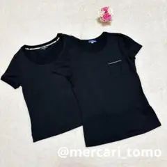 【used】BURBERRY カットソーセット 黒 M