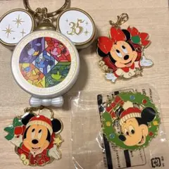 ディズニー　キーホルダー.チャーム.ピンバッジセット