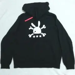 CUNE キューン スカルボーン クロス柄 Wジップパーカー(L)ブラック色