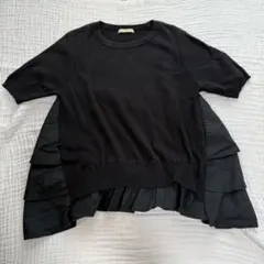 【値下げ】クローラCROLLA異素材コンビ半袖ニット