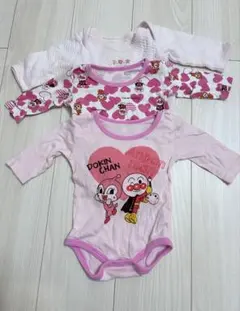 アンパンマン　ドキンちゃん　長袖　ベビー肌着　シャツ　3枚セット　70 キルト
