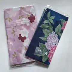 宇野千代さん　大判風呂敷　桜と藍染ハンカチ　2枚セット
