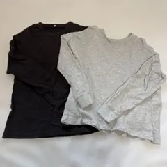 MUJI LABO ミニ裏毛クルーネック長袖Tシャツ 2点