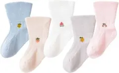 ベビーソックス 快適 履き口ゆったりシリーズ 綿 赤ちゃん 靴下 5足セット