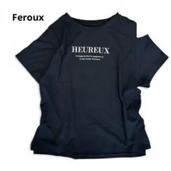 ❤️Feroux❤️フェルゥTシャツ　カットソー　半袖　黒　ブラック　M 2のサムネイル