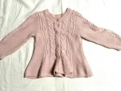 babyGap ピンク ケーブルニット カーディガン 18-24ヶ月