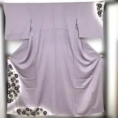 薄紫色の訪問着 花柄　ガード加工