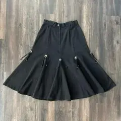 70svintage ブラックフレアマキシスカート y2k グランジ ロキエ