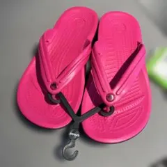 crocs ピンク ビーチサンダル フック付き 24cm 新品未使用品