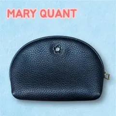 MARY QUANT ブラック レザーポーチ