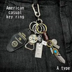 アメカジ キーホルダー カラビナ ストリート ビィンテージ ドル　ジャラジャラ
