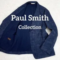 ✨美品✨Paul Smith ウールジャケット 麻 シルク 春夏 L ネイビー