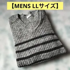 MIXER KURTIS Vネックリブ編みセーター LL