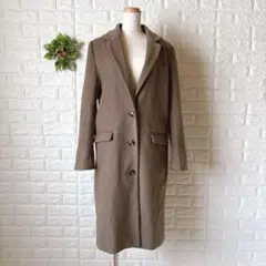 a1219 EGOIST エゴイスト ウール混 ロングコート ブラウン2