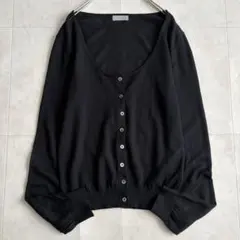 上質✨MARGARET HOWELL カシミヤ・シルク 長袖 カーディガン 黒