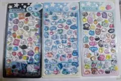 3枚セット ぷくぷくシール 3D立体シール ご褒美シール シール帳【B】