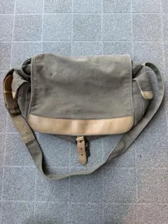 オールド/L.L.Bean キャンバス×レザー メッセンジャーバッグ ブラウンのサムネイル