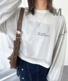 レイヤードトップス スウェット