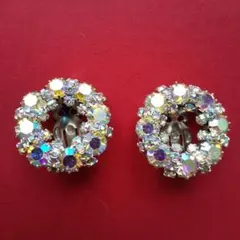 WEISS ヴィンテージ オーロラクリスタル イヤリング