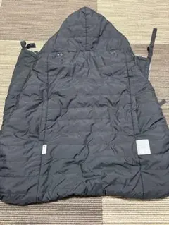 【美品】BabyHopper フード付き　ブラックベビーホッパー防寒ケープ