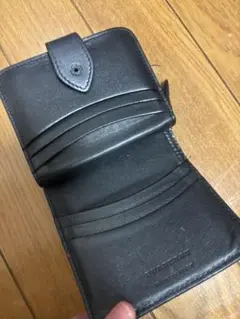 バーバリー　二つ折り財布 ブラック チェック柄
