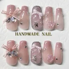 【600円〜】残り1点 ネイルチップ 量産型 ガーリー ワンホン オーダー