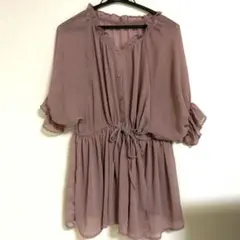 ラダリスタ　Radarista くすみピンク シフォン トップス