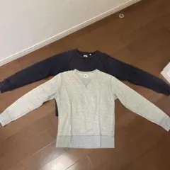 UNIQLO グレー ネイビー トレーナー Mサイズ