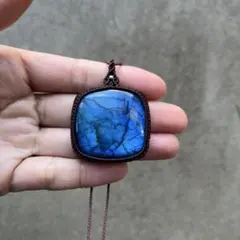 ラブラドライト　マクラメアクセサリー