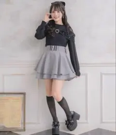ROJITA バックリボンダブルフレアスカパンス カート