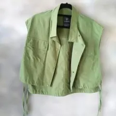 【未使用】w closet グリーン ベスト