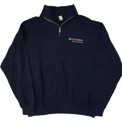 コロンビア大学 看護学部 ハーフジップ スウェット 紺 L JERZEESのサムネイル