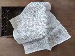 刺し子のふきん　完成品　流し十字のサムネイル