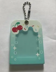 マイカラーフォトキーホルダー クリームソーダ 青系 推し活 水色 ライトブルー