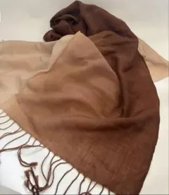 新品 グラデーションデザイン パシュミナ100% 大判ストール