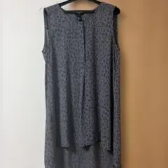 H&M レオパード柄 ノースリーブ チュニック グレー
