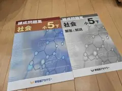 美品！2025年 錬成問題集 社会 小5下 早稲田アカデミー 数ページ書込あり