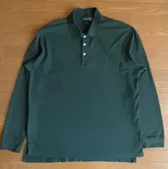 brooks brothers 長袖ポロシャツ ダークグリーン