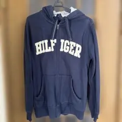 トミーヒルフィガーTommy Hilfiger ジップアップパーカー　ネイビーM