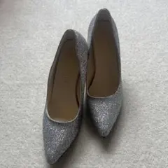 NEW FASHION シルバー ハイヒール パンプス ヒール レディース L