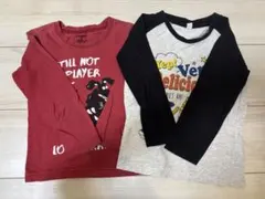 長袖　カットソー2枚セット　100