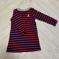 ホットビスケッツ　ミキハウス　ボーダーワンピース