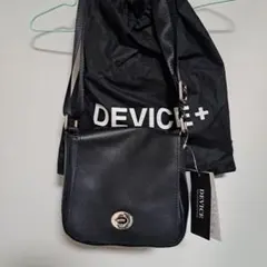 DEVICE+ ブラック ショルダーバッグ メンズ レディース