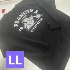 LL PEANUTSスヌーピーハーレーバイク刺繍トレーナー黒メンズのサムネイル